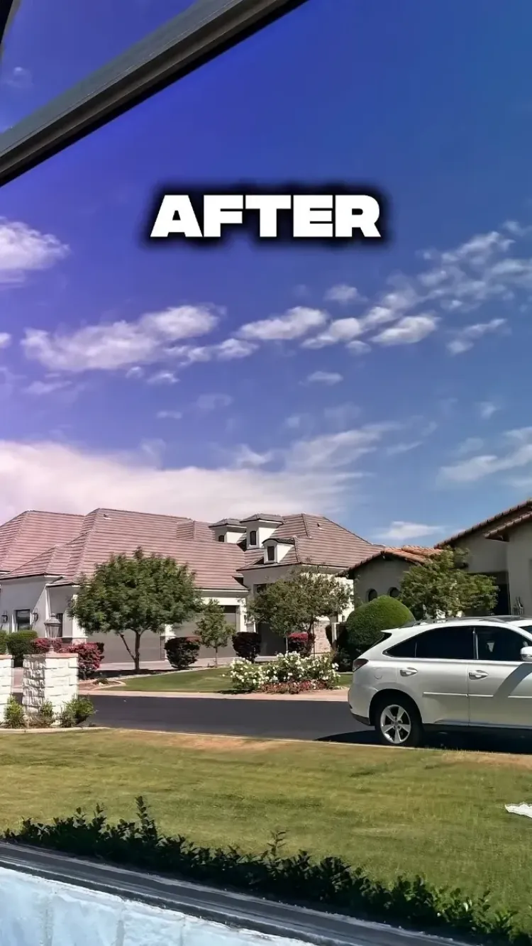 After: clear window glass